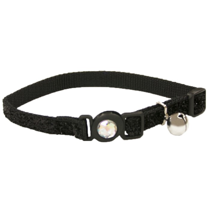 Coastal Fashion Safe Cat безопасный ошейник для котов 1смХ30см , черный.